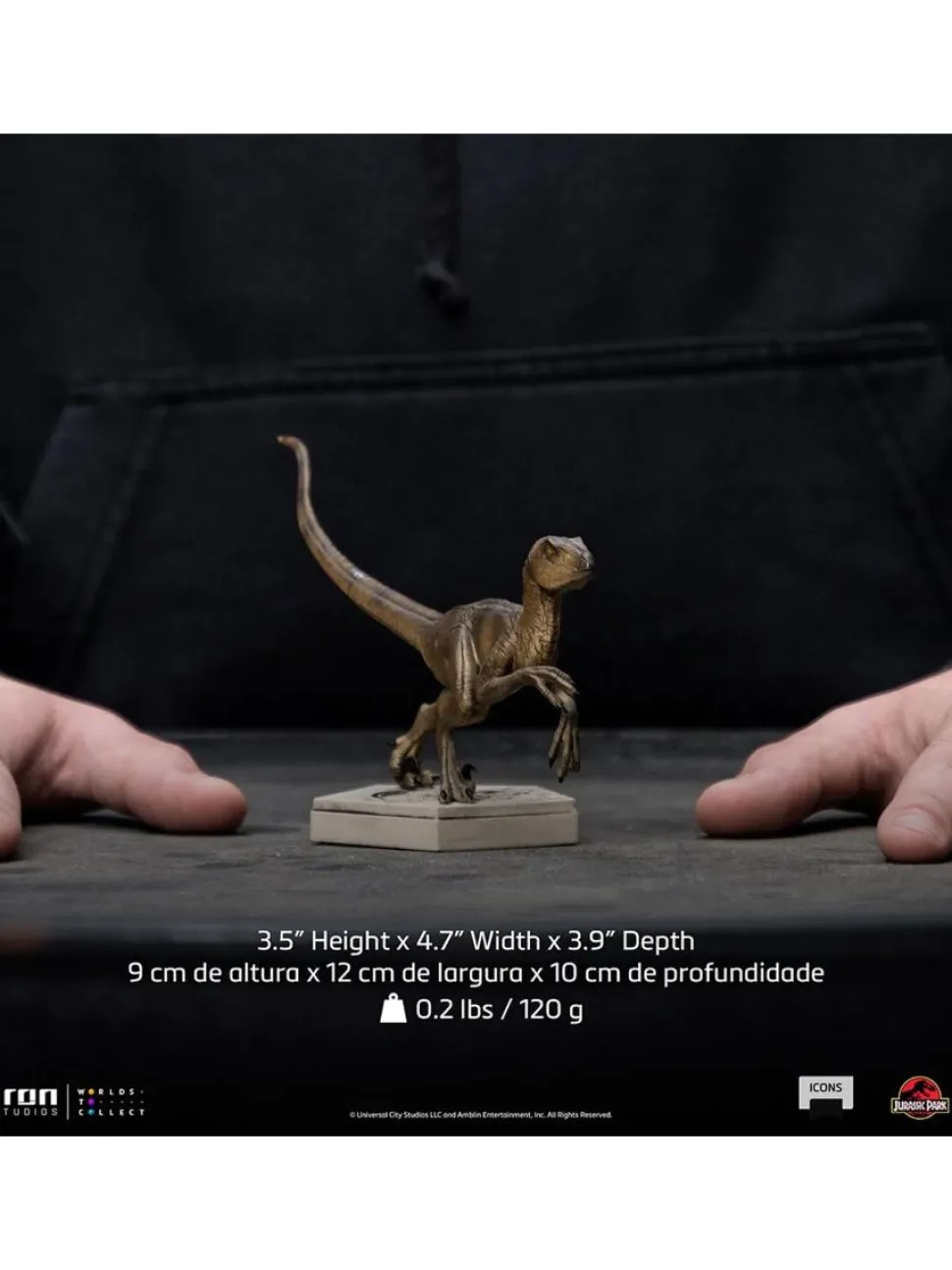 Jurassic Park - Velociraptor B Icons 3.5” Statue