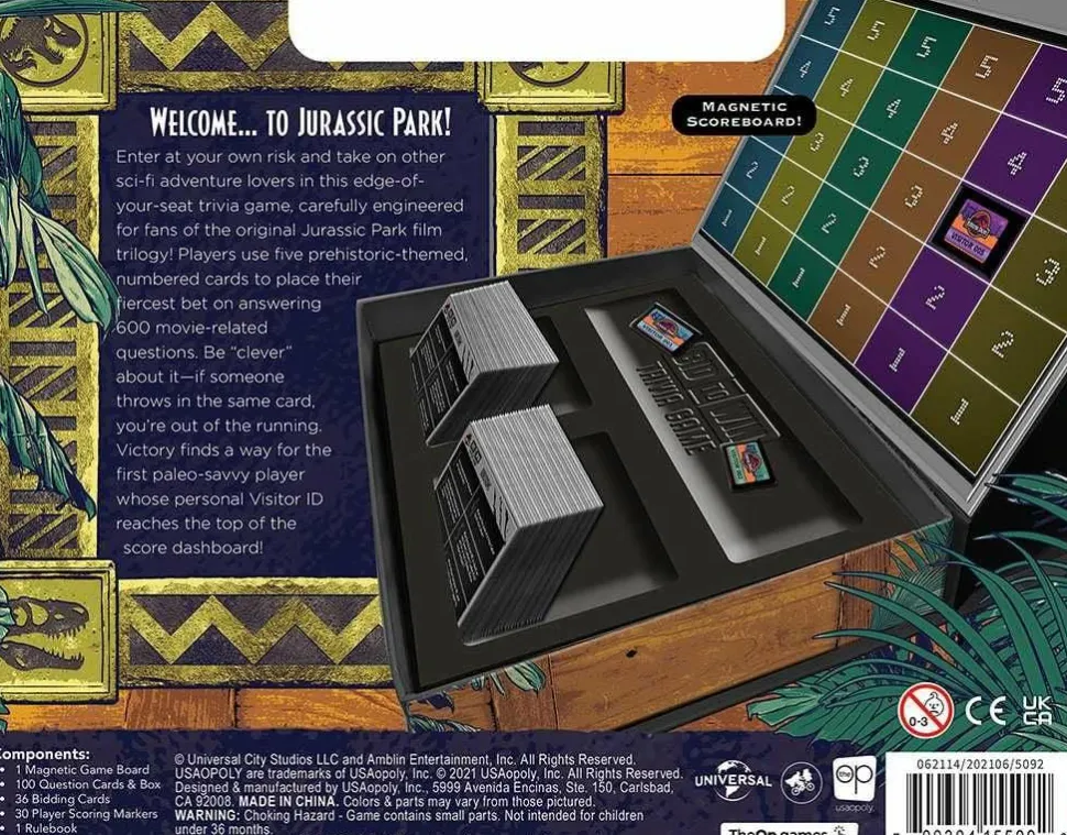 Jurassic Park: Bid to Win - Trivia Card Game