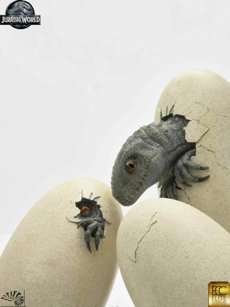 Jurassic World - Indominus Rex Hatching 1/2 Scale Statue 3-Pack