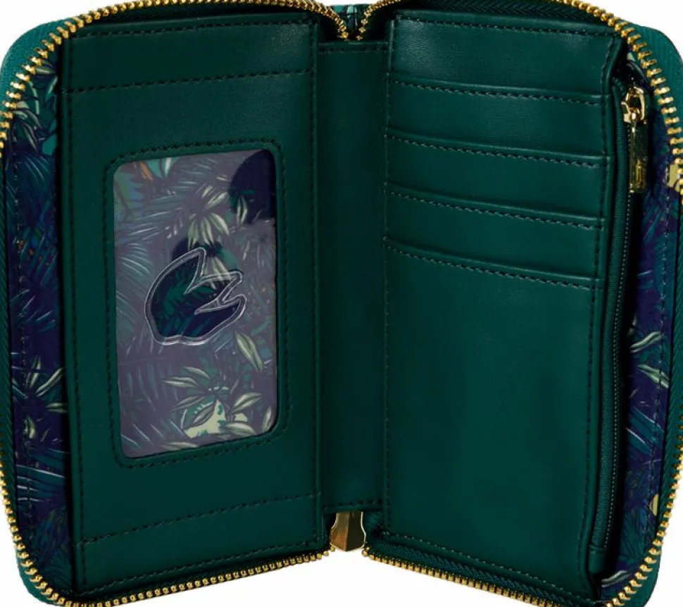 Jurassic World - Jungle Velociraptor Lenticular 4" Faux Leather Zip-Around Wallet