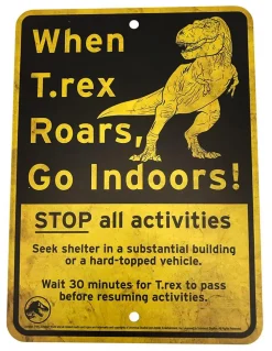 Jurassic World - Metal Warning Signs Scaled Replica Box Set