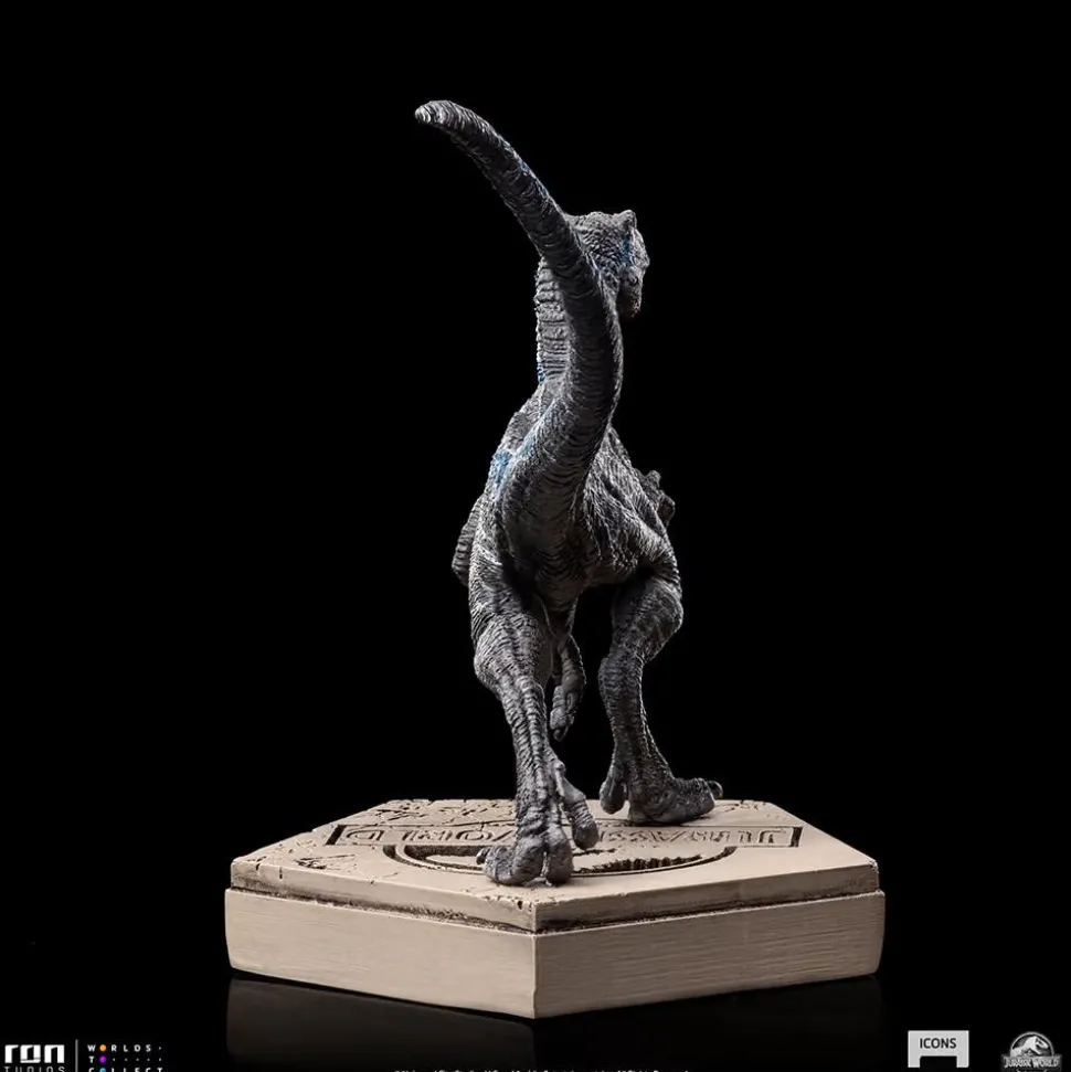 Jurassic World - Velociraptor Blue Icons 4” Statue