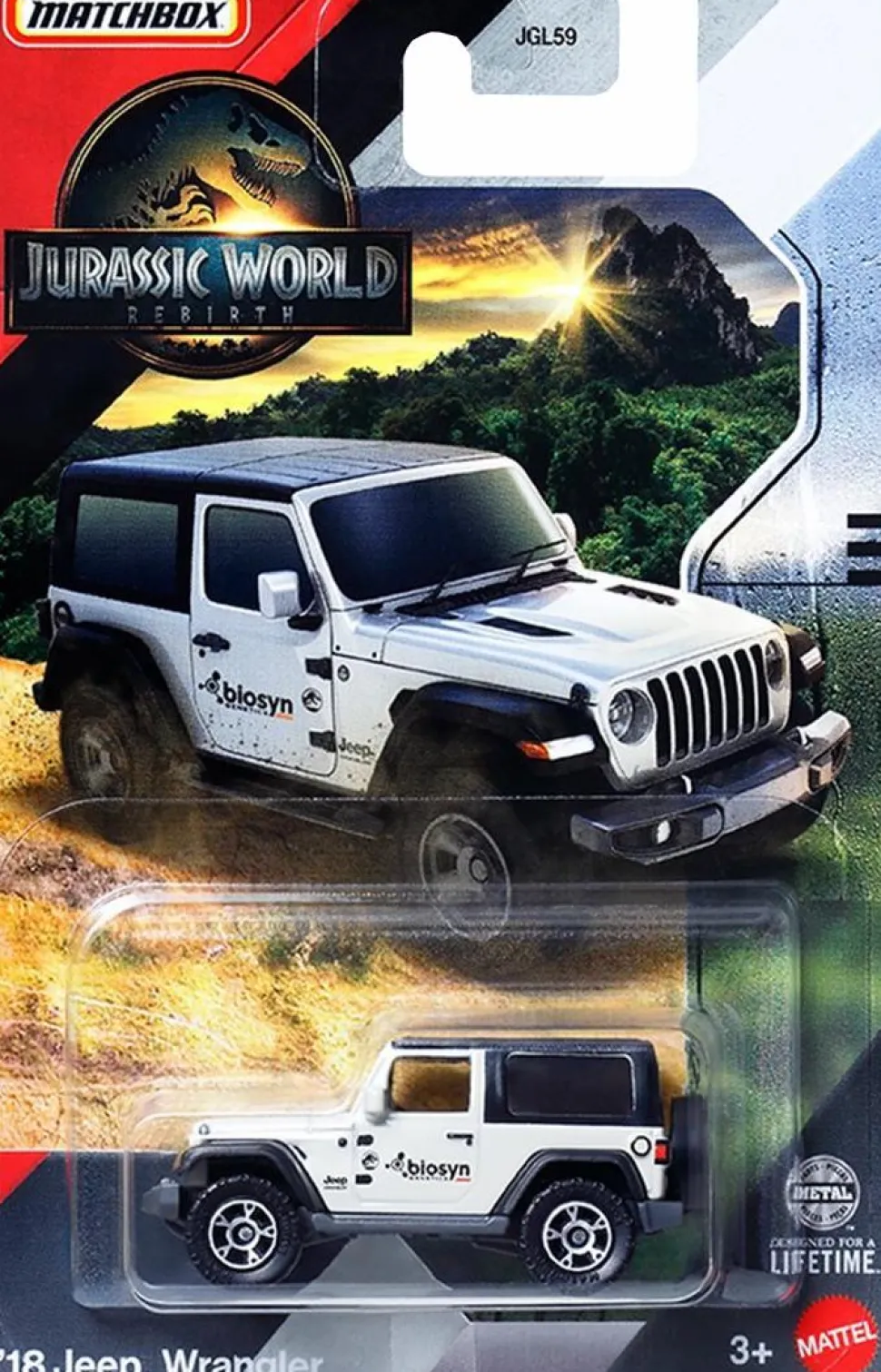 Jurassic World: Rebirth (2025) - 2018 Jeep Wrangler Matchbox 1/64th Scale Die-Cast Vehicle Replica