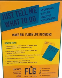 Just Tell Me What To Do - Board Game
