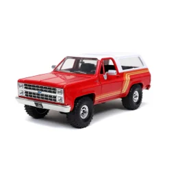 Just Trucks - Red & White 1980 Chevy Blazer with Tyre Rack 1/24th Scale Die-Cast Vehicle Replica