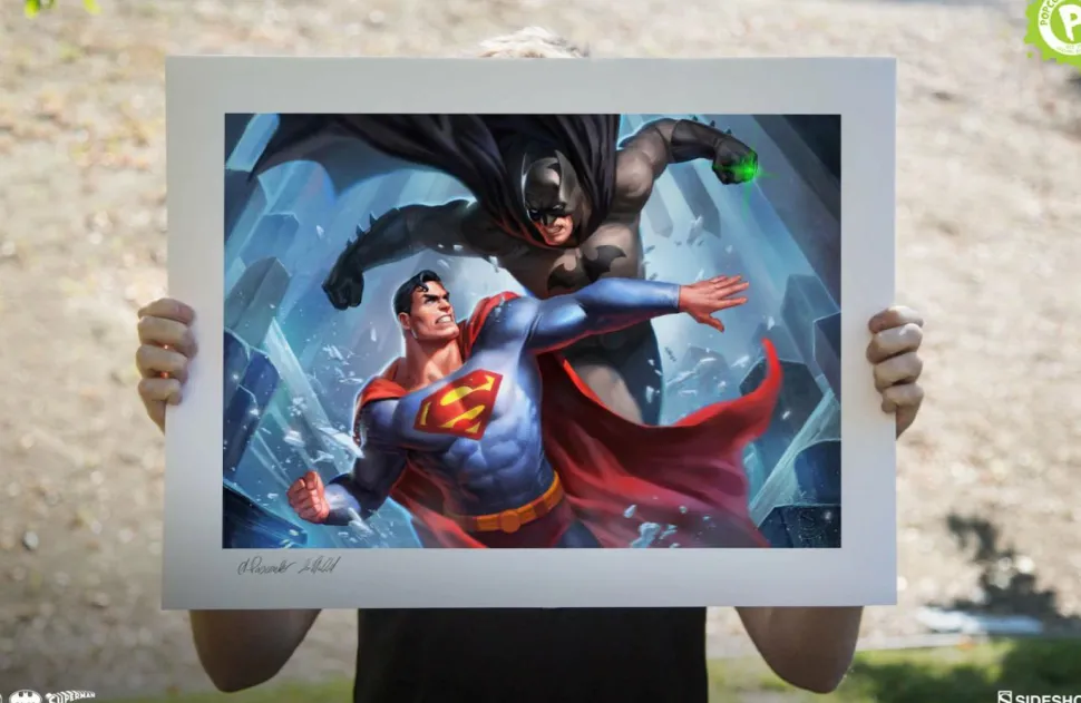 Justice League - Batman vs Superman Premium Art Print by Alex Pascenko & Ian MacDonald