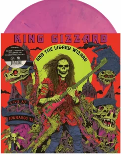 King Gizzard & The Lizard Wizard - Live At Bonnaroo '22 2xLP Vinyl Record (Bubblegum & Sour Grape Coloured Vinyl)