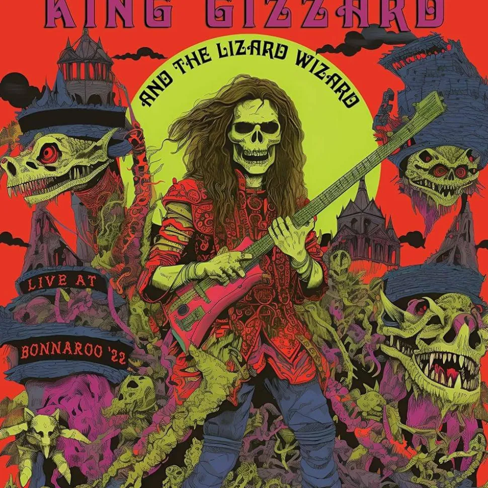 King Gizzard & The Lizard Wizard - Live At Bonnaroo '22 2xLP Vinyl Record (Bubblegum & Sour Grape Coloured Vinyl)