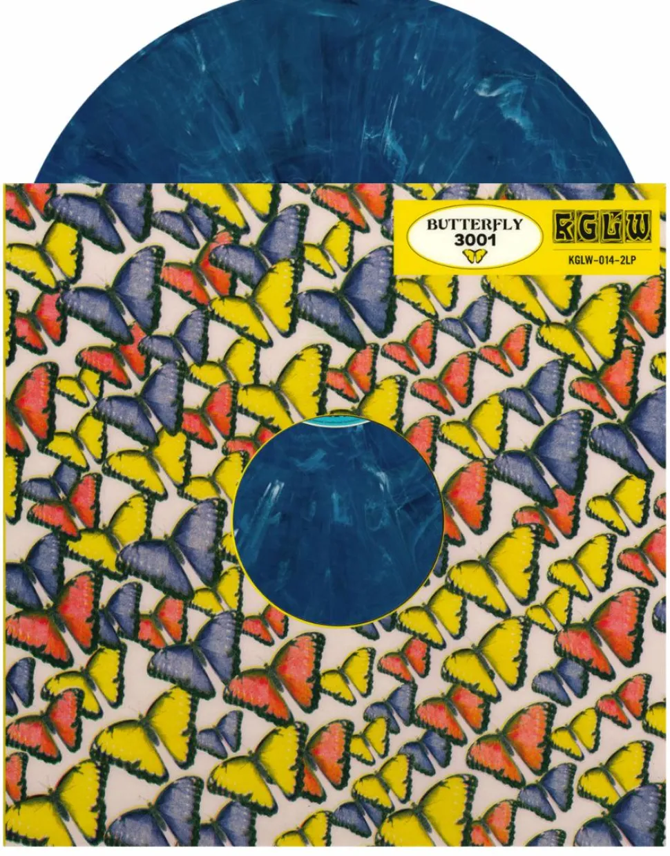 King Gizzard & The Lizard Wizard - Butterfly 3001 2xLP Vinyl Record (Dark Blue Marbled “Morpho Wax Edition”)