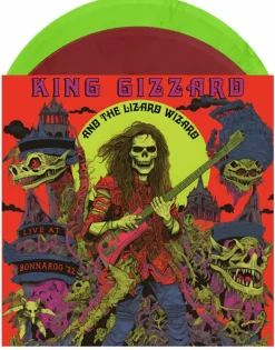 King Gizzard & The Lizard Wizard - Live At Bonnaroo '22 2xLP Vinyl Record (Plutonium Green & Magma Red Coloured Vinyl)