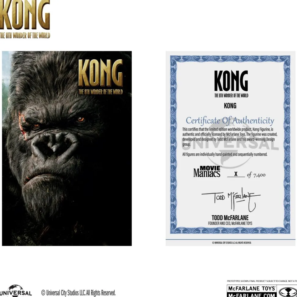 King Kong (2005) - Kong (The 8th Wonder of the World) Movie Maniacs 6" Scale PVC Statue