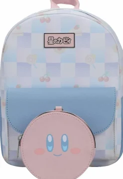 Kirby - Checkerboard 11" Faux Leather Mini-Backpack and Coin Purse Set