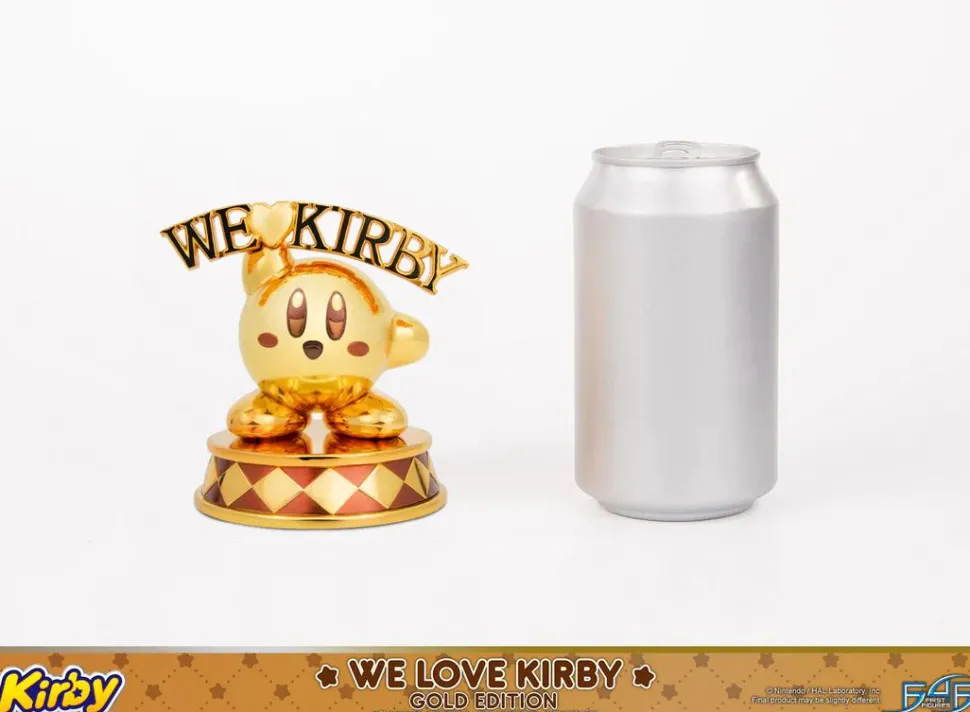 Kirby - We Love Kirby (Gold Edition) 4" Mini Metal Statue