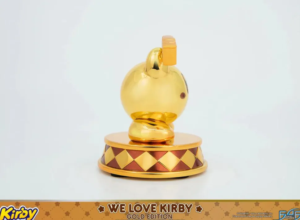 Kirby - We Love Kirby (Gold Edition) 4" Mini Metal Statue