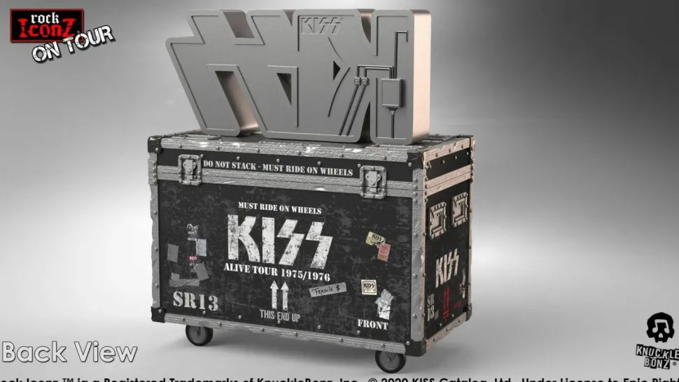 KISS - Alive! Stage Sign Road Case & Stage Backdrop Rock Iconz On Tour Scaled Replica
