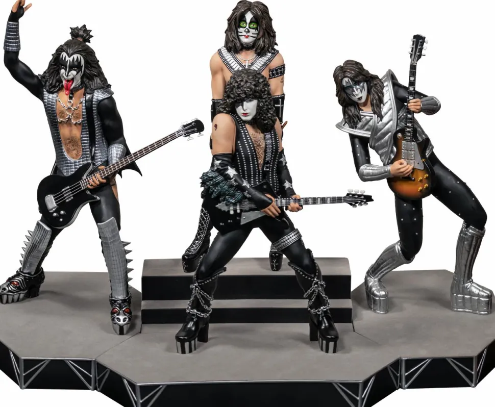 KISS - Love Gun Tour ’77 1/6th Scale Statue Bundle (Set of 4 Statues + Light Up Sign)