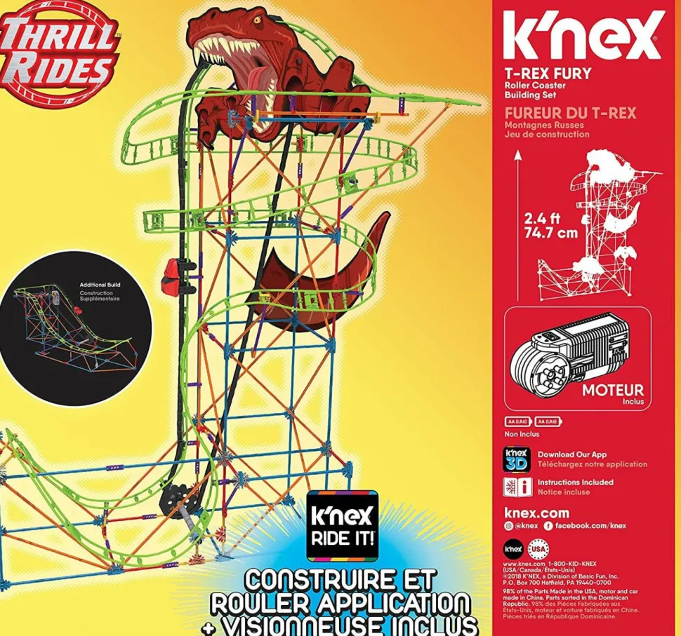K’Nex - T-Rex Fury Roller Coaster Construction Set (473 Pieces)