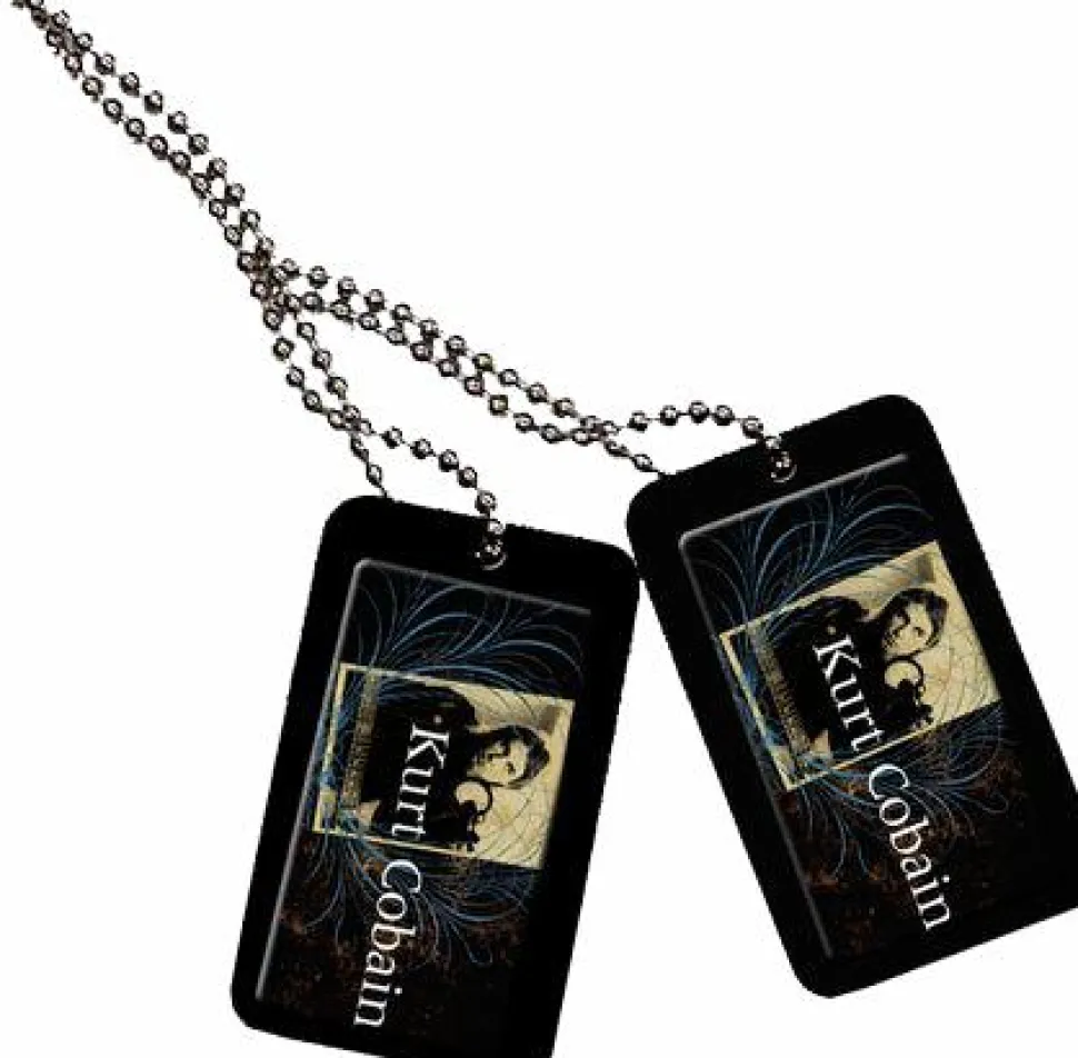 Kurt Cobain - Dog Tags Set 1 (Dark Blue With Swirls)