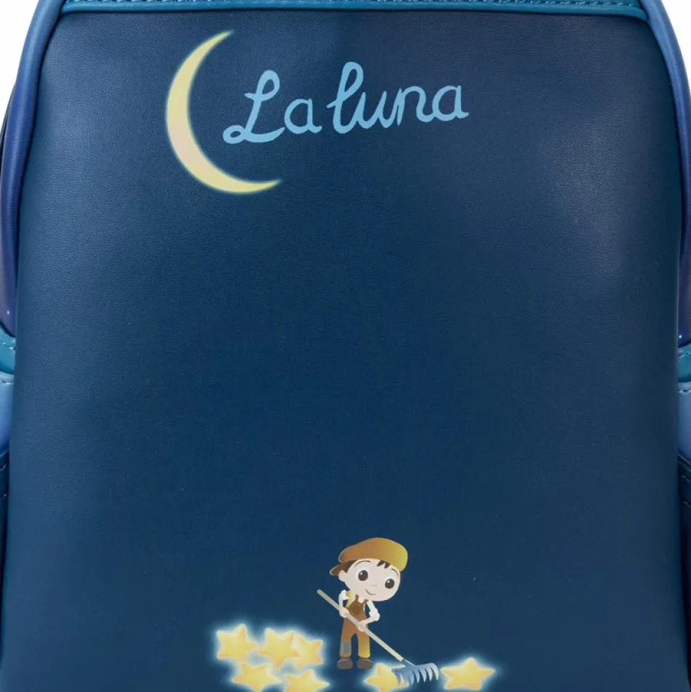 La Luna - Moon Glow in the Dark Light Up 10" Faux Leather Mini Backpack
