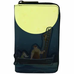 La Luna - Moon Glow in the Dark 4" Faux Leather Zip-Around Wallet
