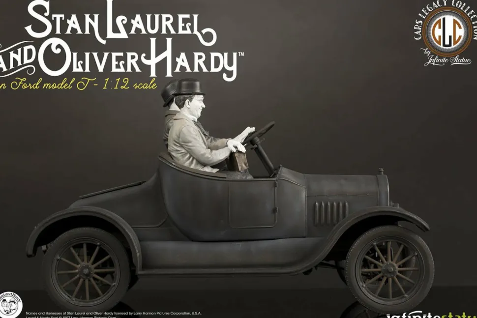 Laurel & Hardy - Stan Laurel & Oliver Hardy on Ford Model J 1/12th Scale Statue