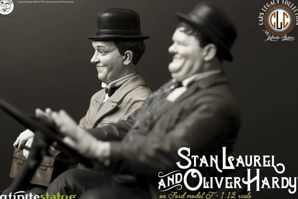 Laurel & Hardy - Stan Laurel & Oliver Hardy on Ford Model J 1/12th Scale Statue