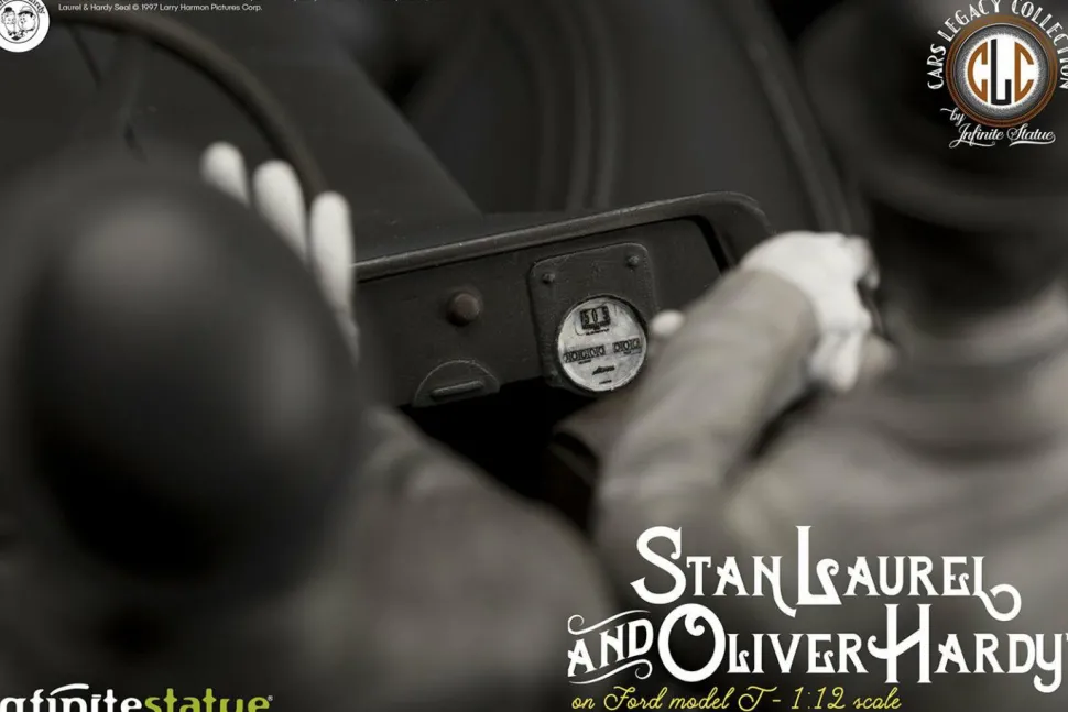 Laurel & Hardy - Stan Laurel & Oliver Hardy on Ford Model J 1/12th Scale Statue