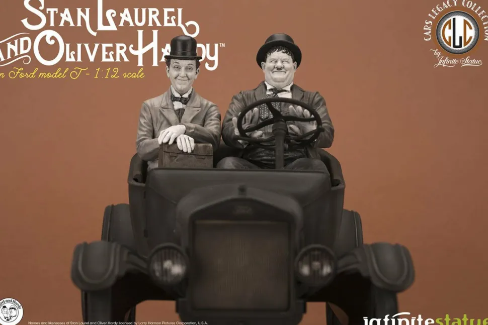 Laurel & Hardy - Stan Laurel & Oliver Hardy on Ford Model J 1/12th Scale Statue