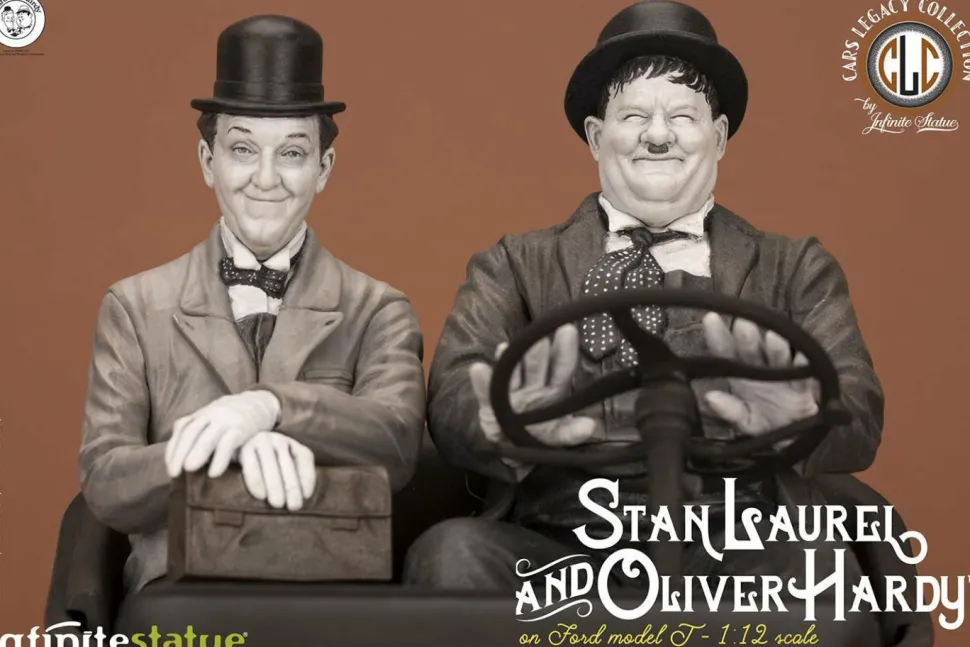 Laurel & Hardy - Stan Laurel & Oliver Hardy on Ford Model J 1/12th Scale Statue