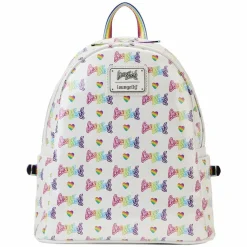 Lisa Frank - Rainbow Heart 10” Faux Leather Mini Backpack with Waist Bag