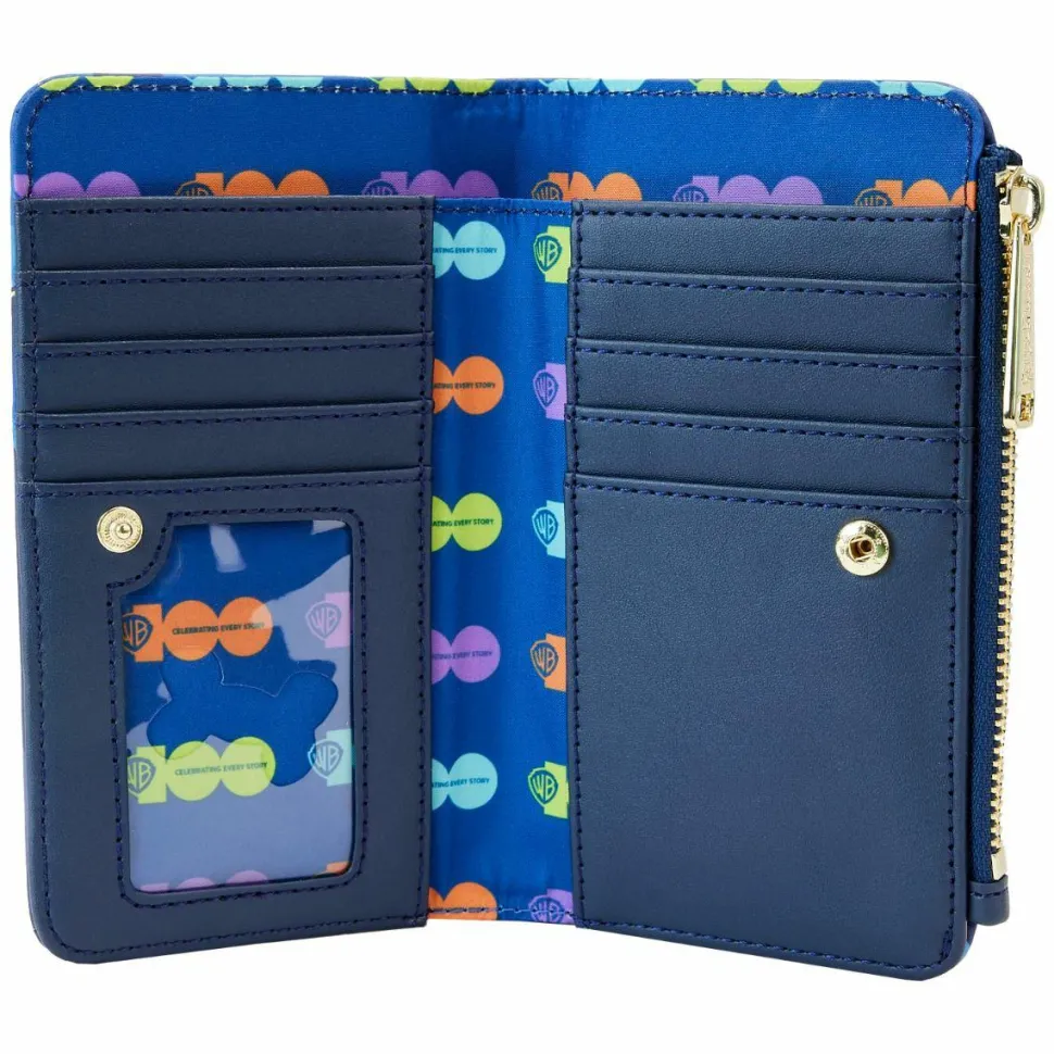 Looney Tunes x Scooby Doo - Warner Bros. 100th Anniversary Mashup Glow in the Dark 4" Faux Leather Flap Wallet