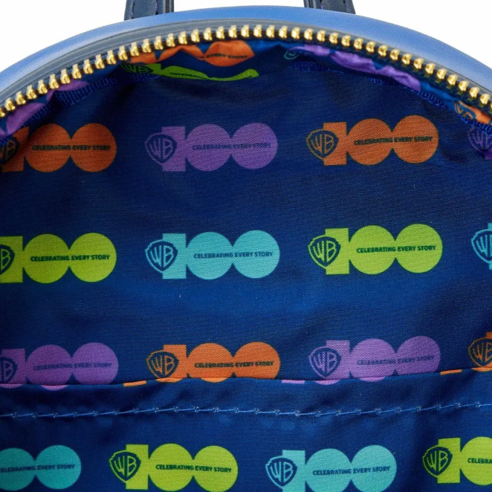 Looney Tunes x Scooby Doo - Warner Bros. 100th Anniversary Mashup Glow in the Dark 10" Faux Leather Mini Backpack