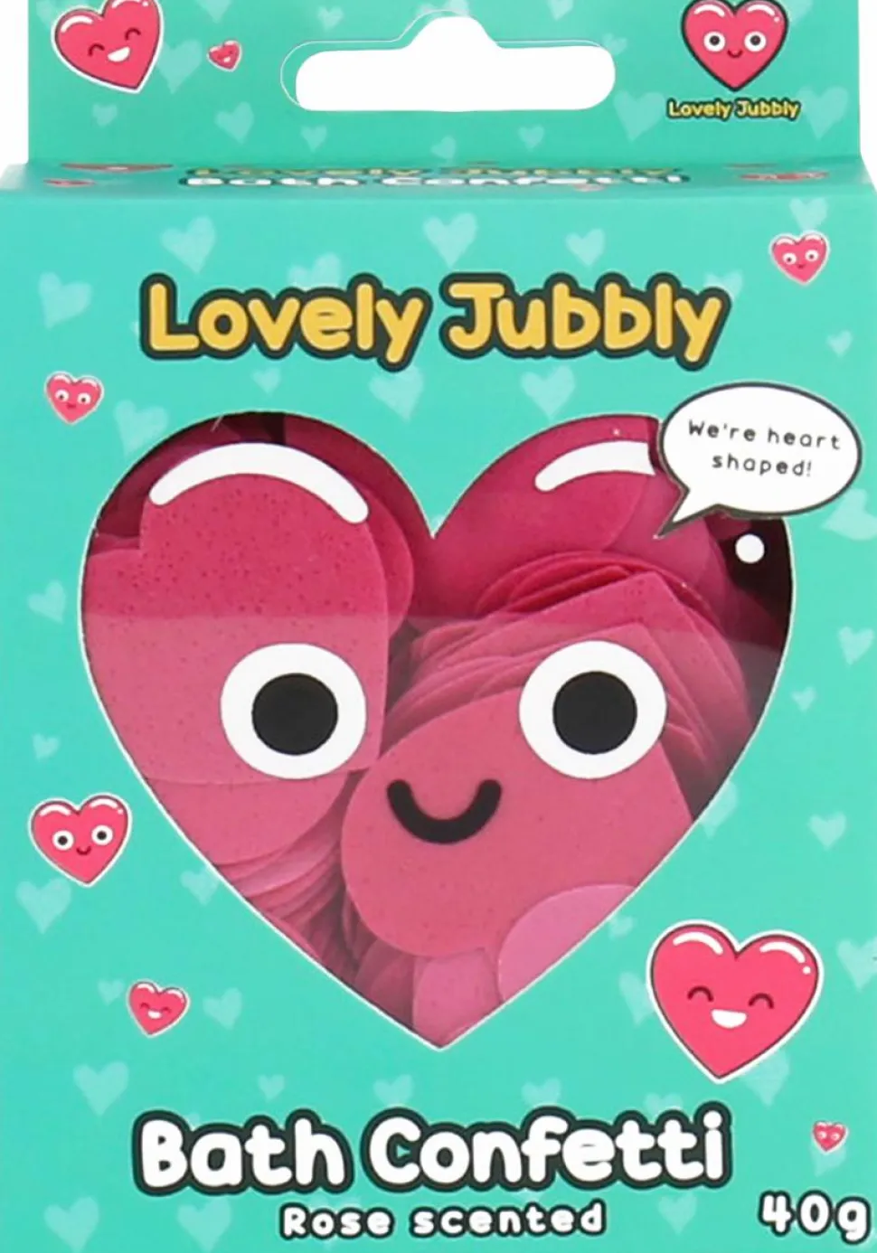 Lovely Jubbly Heart Rose-Scented Bath Confetti