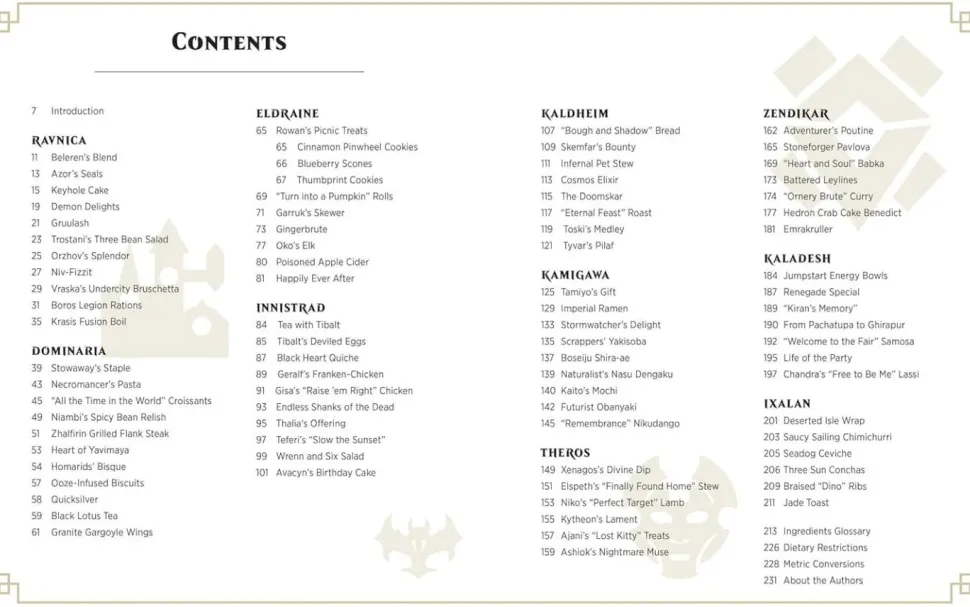 Magic: The Gathering - Cuisines of the Multiverse: The Official Cookbook Hardcover Book