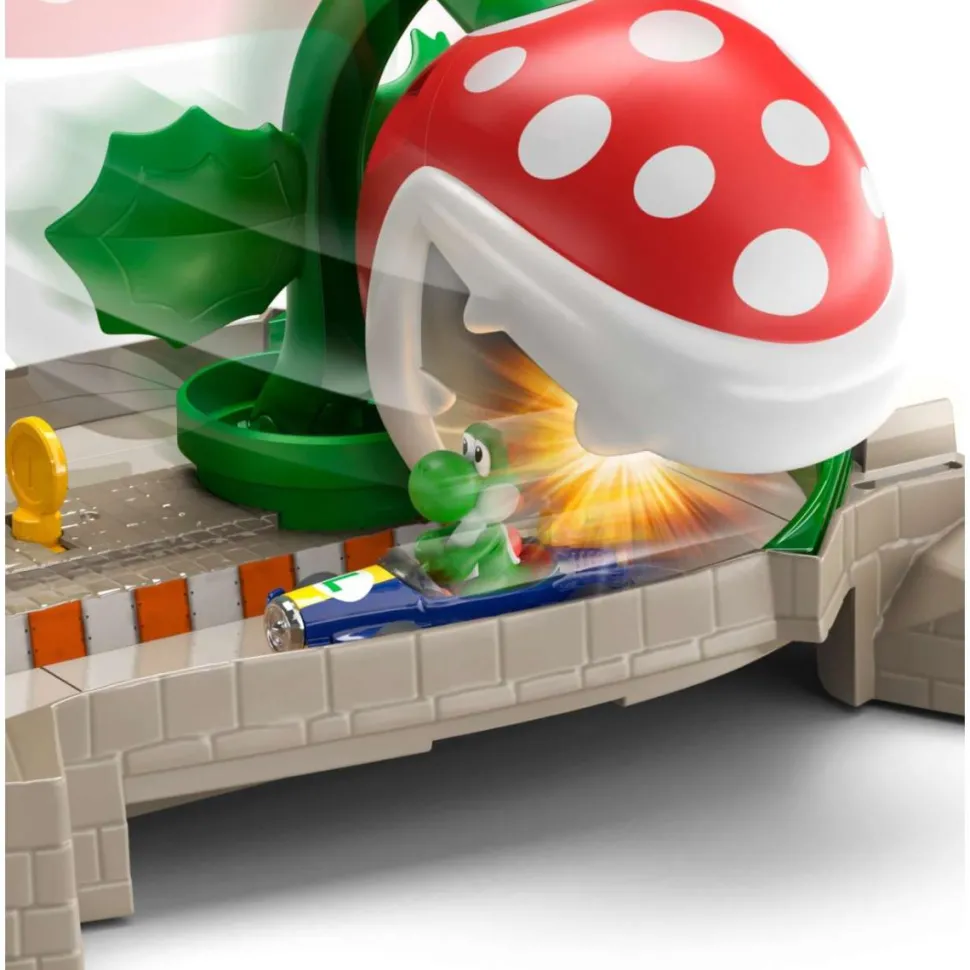 Mario Kart - Piranha Plant Slide Track Set Hot Wheels 1/64th Scale Die-Cast Vehicle Playset