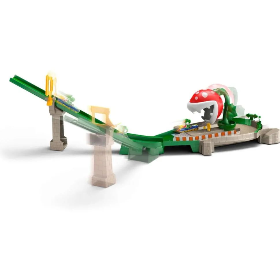 Mario Kart - Piranha Plant Slide Track Set Hot Wheels 1/64th Scale Die-Cast Vehicle Playset