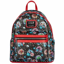 Marvel - Avengers Floral Tattoo 10” Faux Leather Mini Backpack