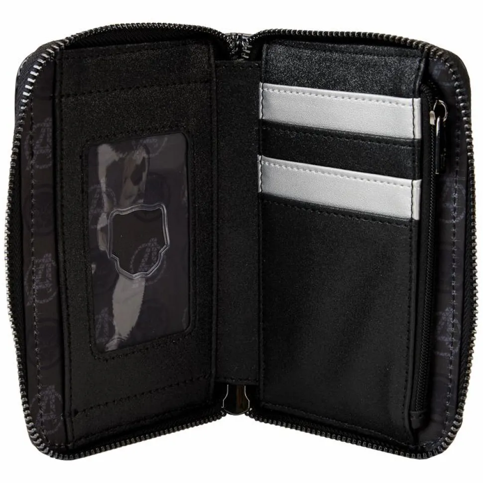 Marvel - Metallic Black Panther Cosplay 4” Faux Leather Zip-Around Wallet