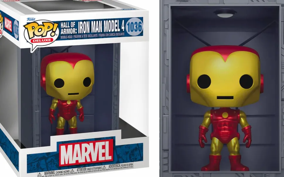 Marvel: Hall of Armor - Iron Man Model 4 Metallic Deluxe Pop! Vinyl Figure