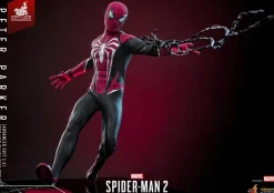 Marvel's Spider-Man 2 - Peter Parker (Advanced Suit 2.0) (Red and Black Suit Style) 1/6th Scale Hot Toys Action Figure (Hot Toys Exclusive)