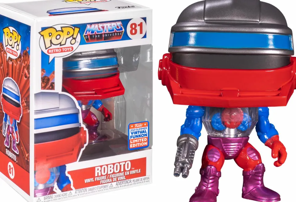 Masters of the Universe - Whiplash, Roboto & Snake Face Pop! Vinyl Bundle (Set of 3) (2021 Convention Exclusive)