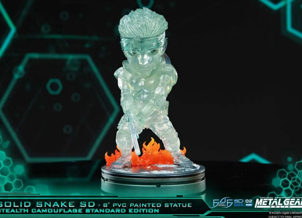Metal Gear Solid - Solid Snake Stealth Camouflage 8" PVC Statue