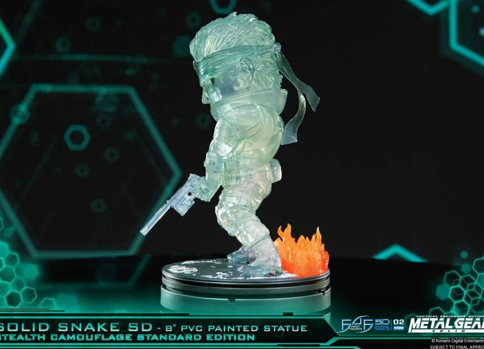 Metal Gear Solid - Solid Snake Stealth Camouflage 8" PVC Statue