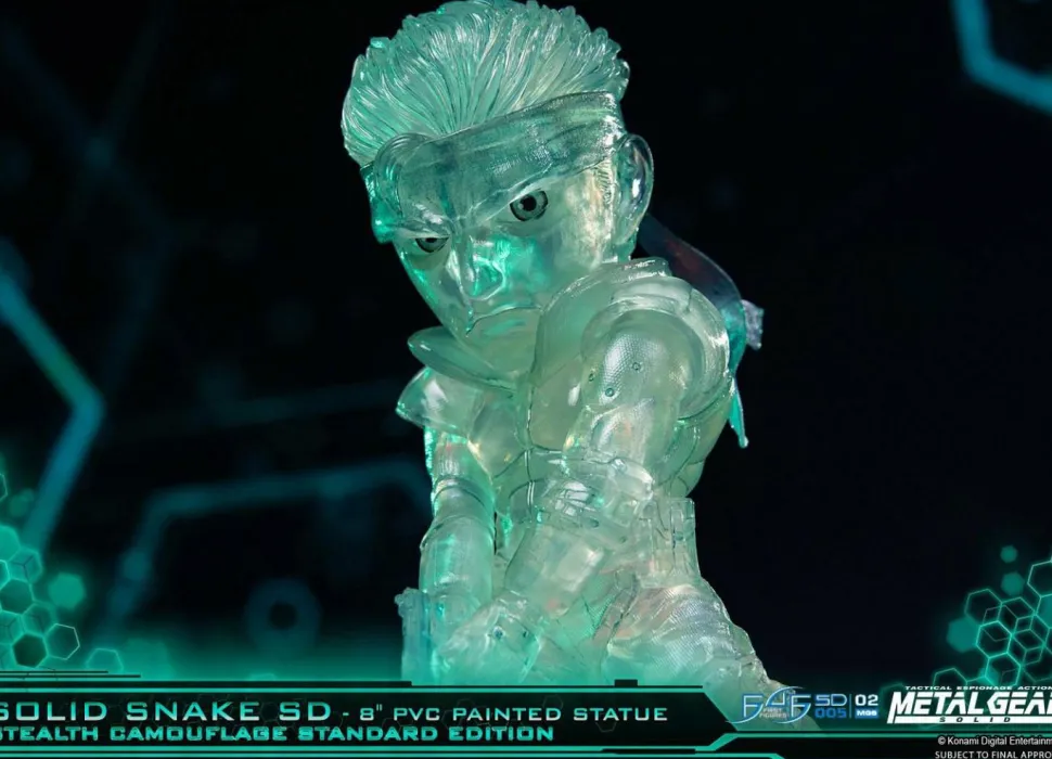 Metal Gear Solid - Solid Snake Stealth Camouflage 8" PVC Statue