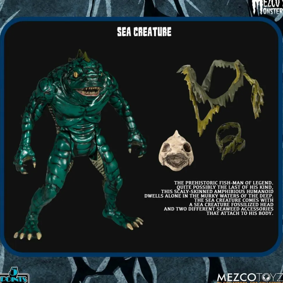 Mezco’s Monsters - Tower of Fear Deluxe 5-Points 3.75” Action Figure 5-Pack