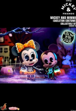 Mickey and Friends - Mickey & Minnie in Skeleton Costume Cosbaby (S) Hot Toys Figure 2-Pack