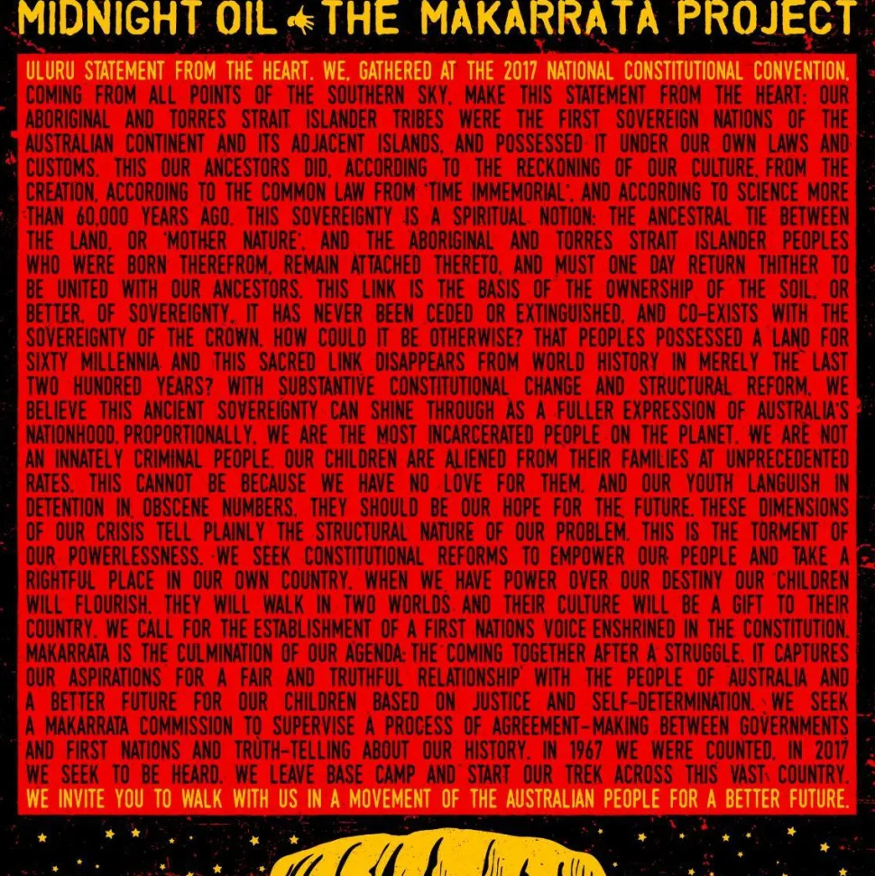 Midnight Oil - The Makarrata Project LP Vinyl Record (Yellow Coloured Vinyl)