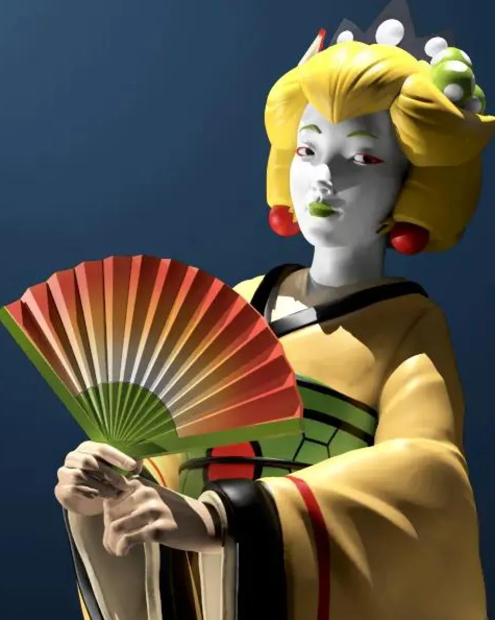 Mighty Jaxx - Ukiyo-E Rickshaw Kart: Turtle Daimao 6" Statue by Jed Henry