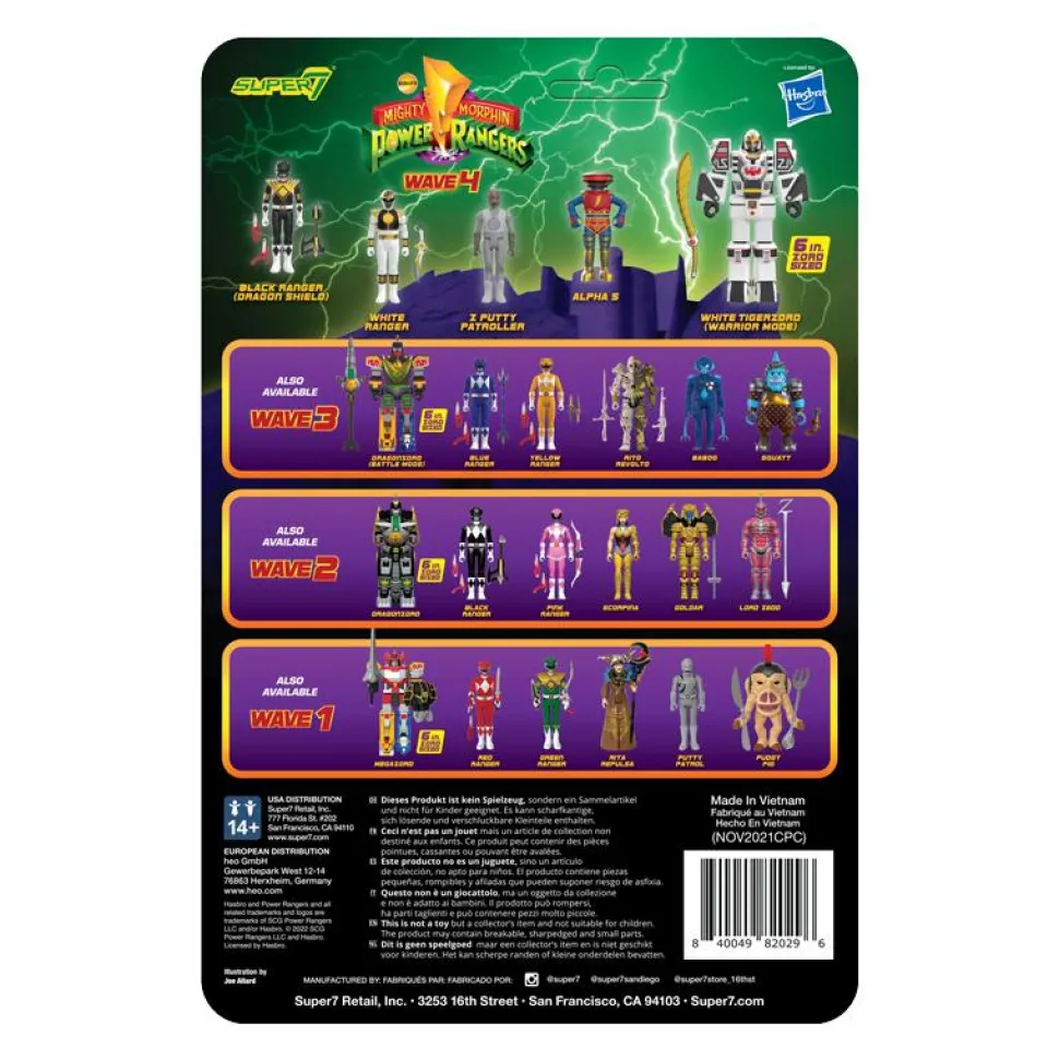 Mighty Morphin Power Rangers - White Ranger ReAction 3.75” Action Figure