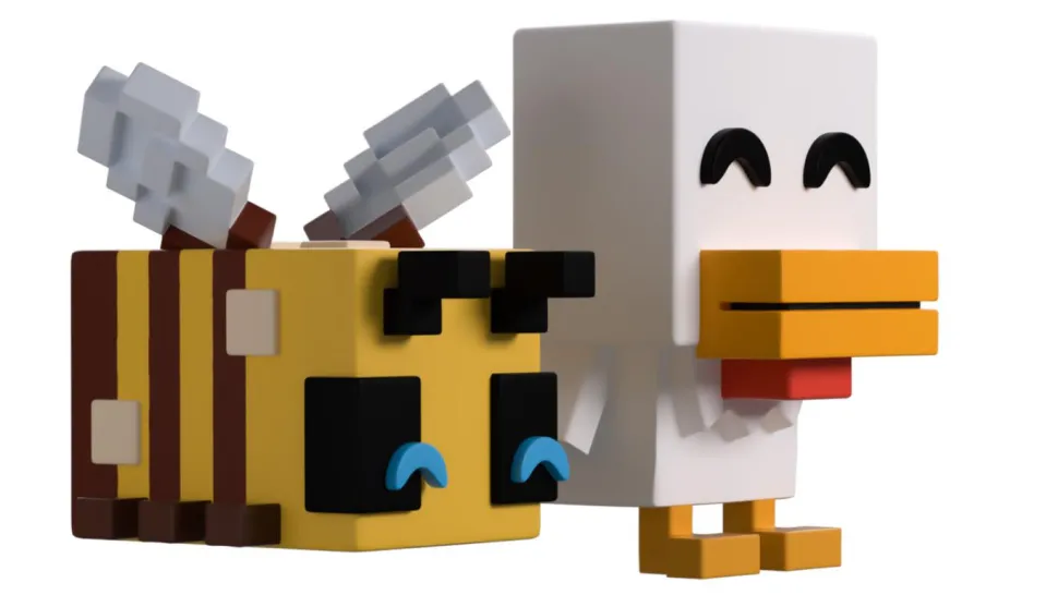 Minecraft - Bee and Chicken Monitor Buddiez 2.5" Vinyl Figure 2-Pack
